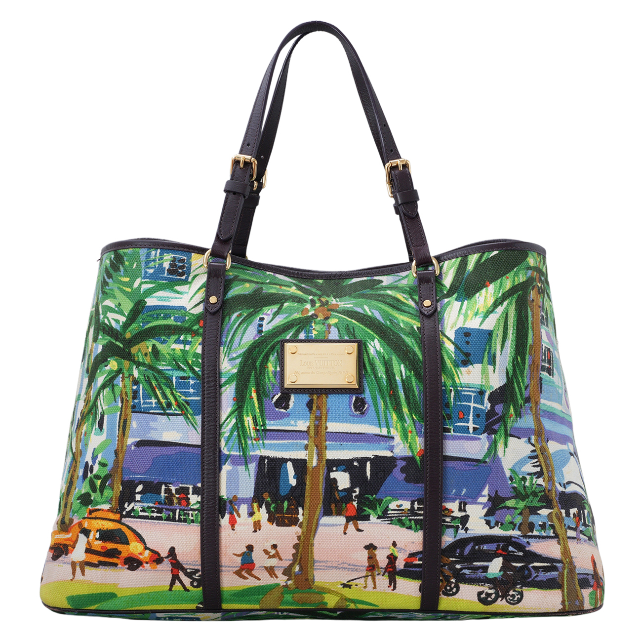 LOUIS VUITTON(USED)루이비통 시즌 패브릭 쇼퍼백